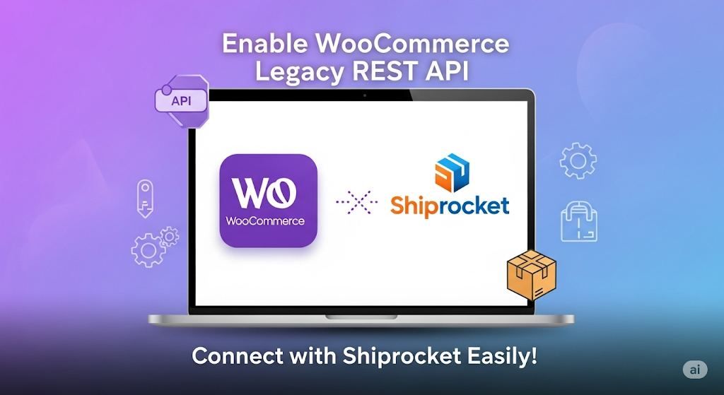 WooCommerce Legacy REST API plugin installation screenshot Generating API keys in WooCommerce for Shiprocket integration Shiprocket dashboard showing WooCommerce channel setup using legacy API Step-by-step process to connect WooCommerce store with Shiprocket legacy API WooCommerce and Shiprocket logos connected symbolizing API integration WordPress admin panel plugin upload screen for WooCommerce Legacy REST API Order sync status in Shiprocket after connecting WooCommerce via legacy REST API Settings page in WooCommerce to enable legacy REST API Shiprocket order tracking enabled through WooCommerce legacy API integration Manual installation of WooCommerce Legacy REST API plugin via FTP