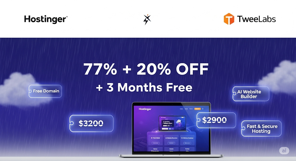 Get 77% + 20% Extra Off with TweeLabs + 3 Months Free Hosting