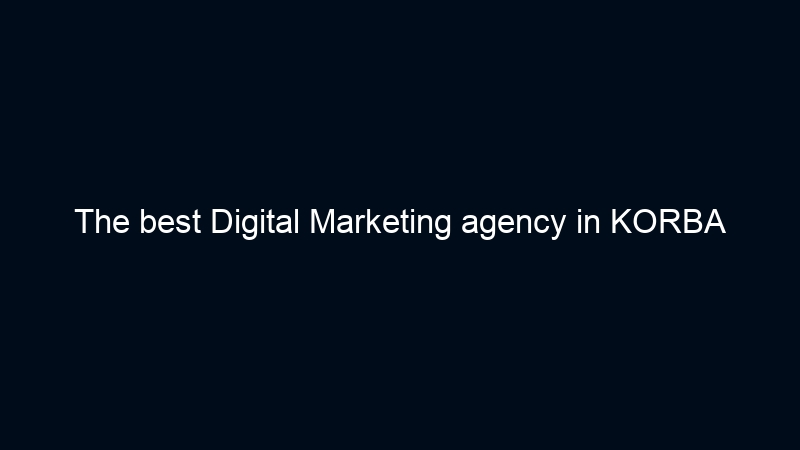 The best Digital Marketing agency in KORBA