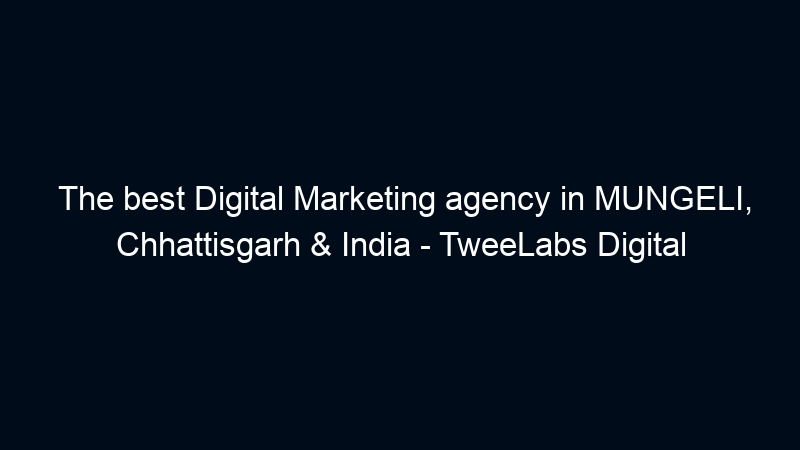 The best Digital Marketing agency in MUNGELI, Chhattisgarh & India – TweeLabs Digital