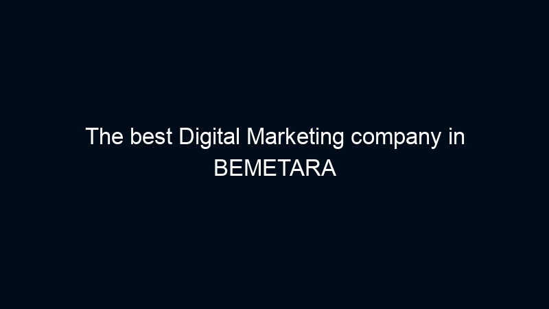 The best Digital Marketing company in BEMETARA