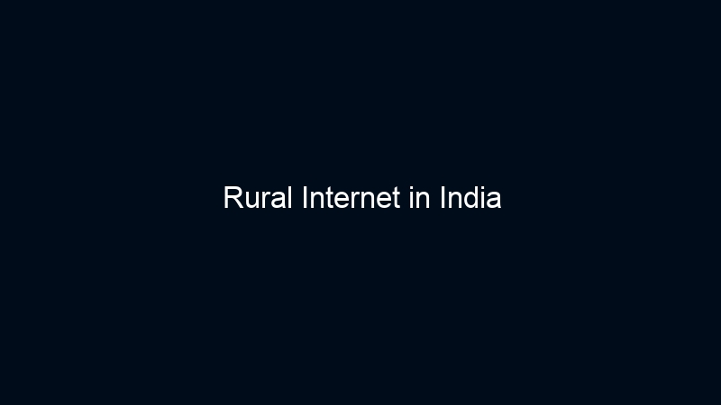 Rural Internet in India